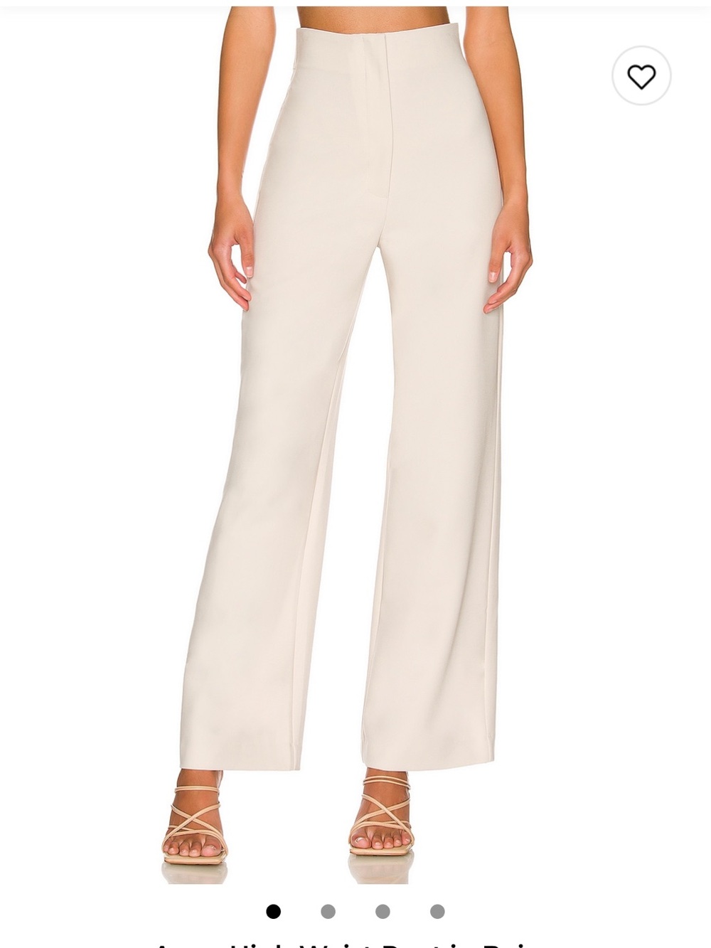 Bardot Wide Leg High Waist Pants in Beige